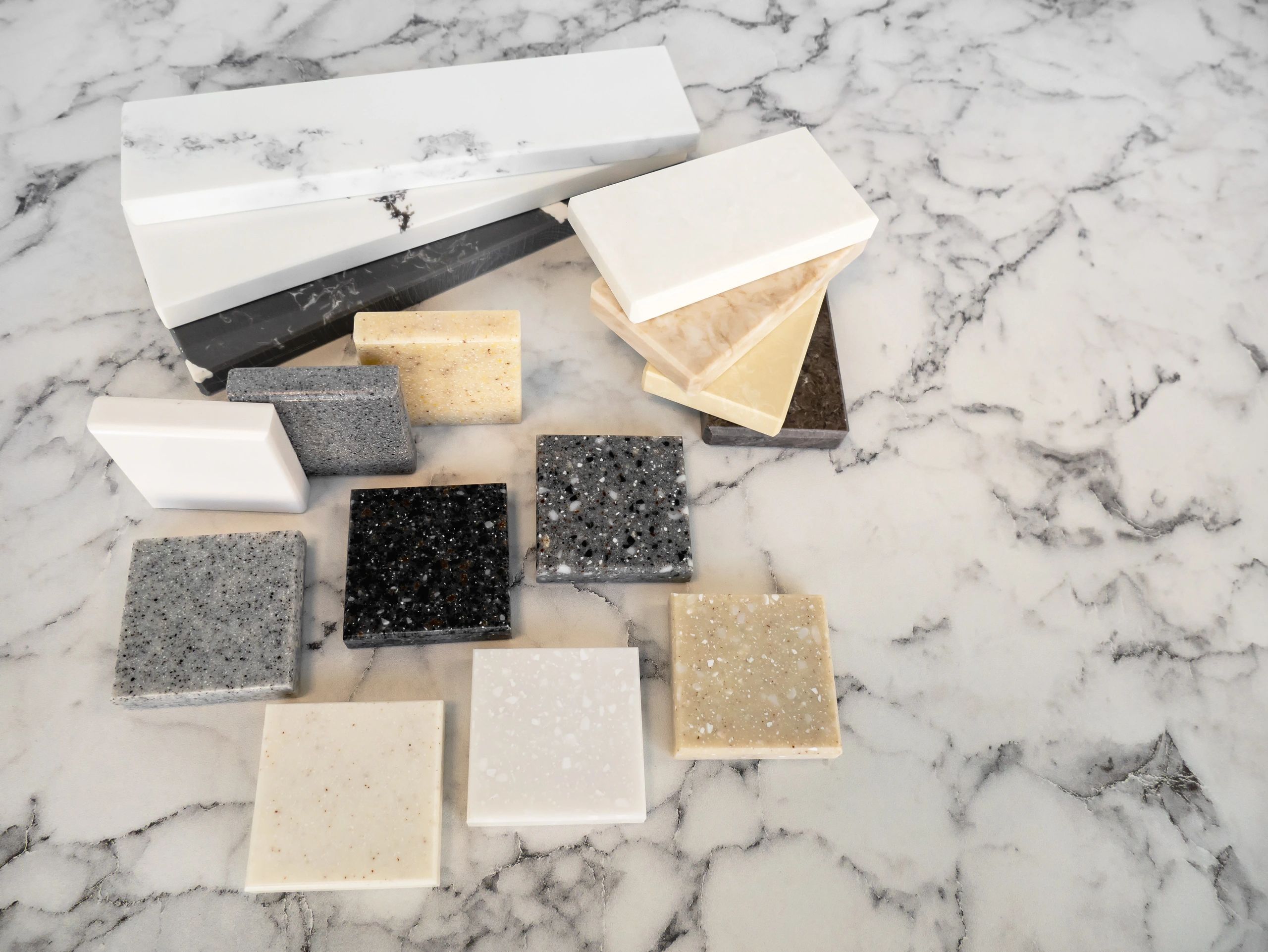 Stone material samples for specification and selection